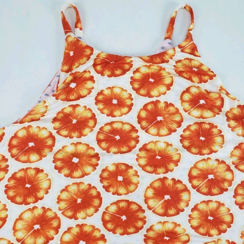 Porridge Anthropologie Floral Cami Top Womens Medium Orange Swing Layered Tank - Picture 4 of 12
